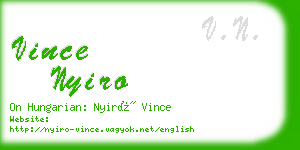 vince nyiro business card